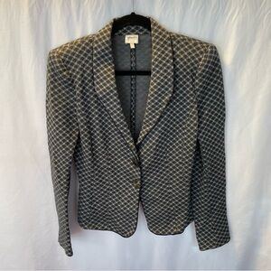 Armani Collezioni Blazer Size 8 Italy Clueless Geometric Office Preppy Academia